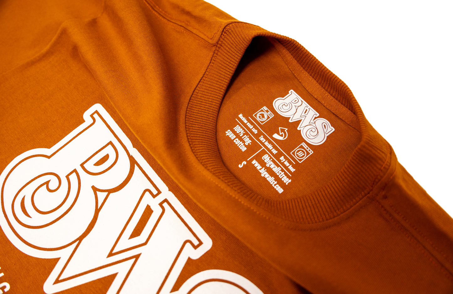 Rust Orange Premium Heavyweight Changing the Narrative Classic BWS Logo Print Tee