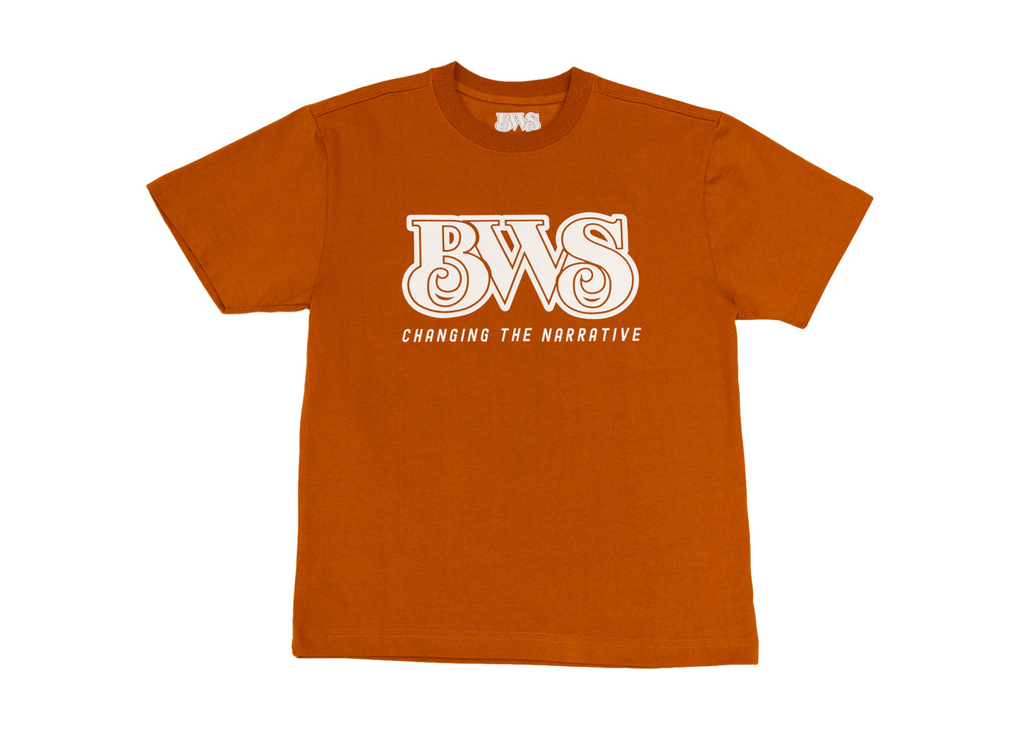 Rust Orange Premium Heavyweight Changing the Narrative Classic BWS Logo Print Tee