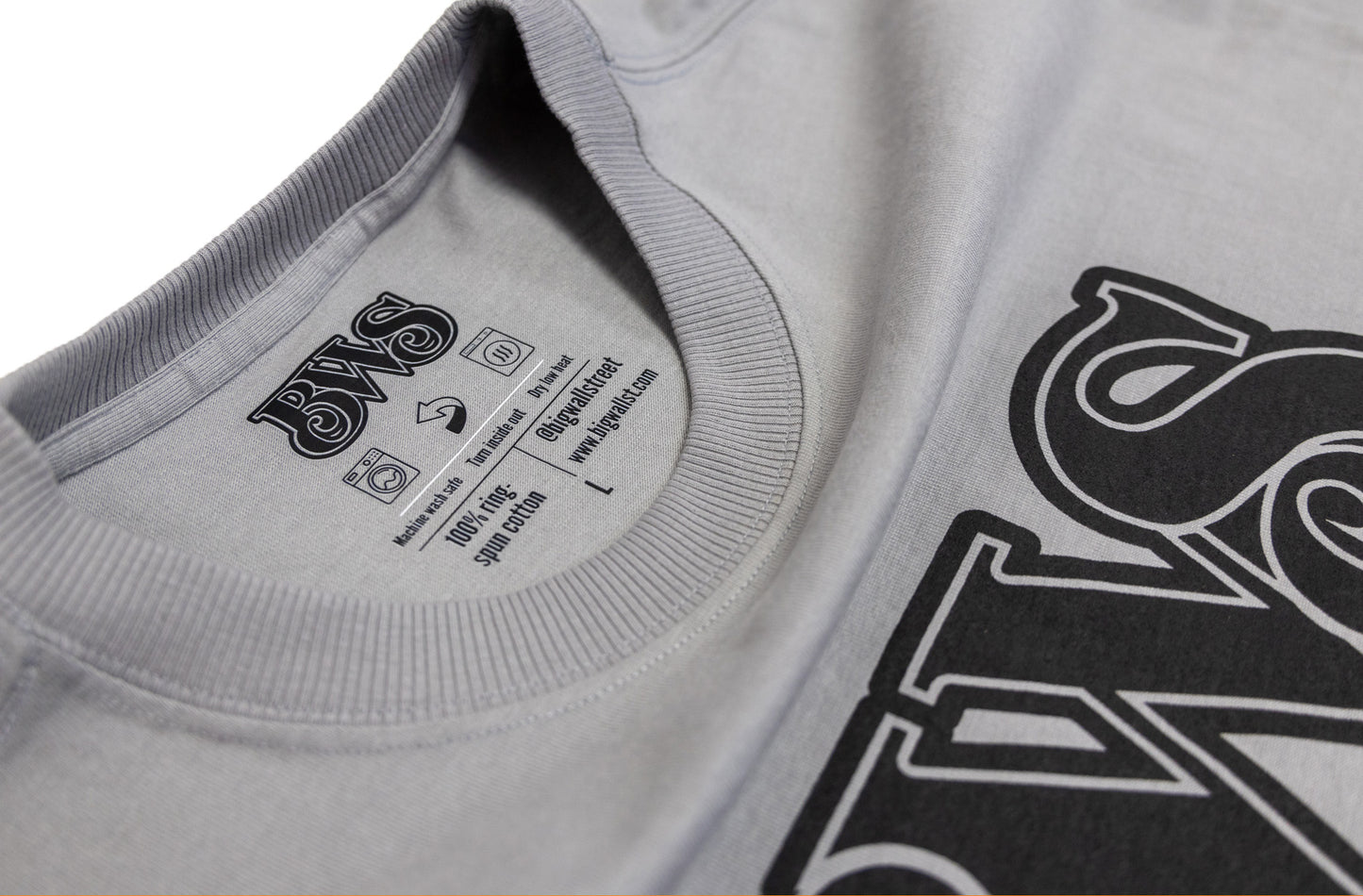 Stone Grey Premium Heavyweight Changing the Narrative Classic BWS Logo Print Tee