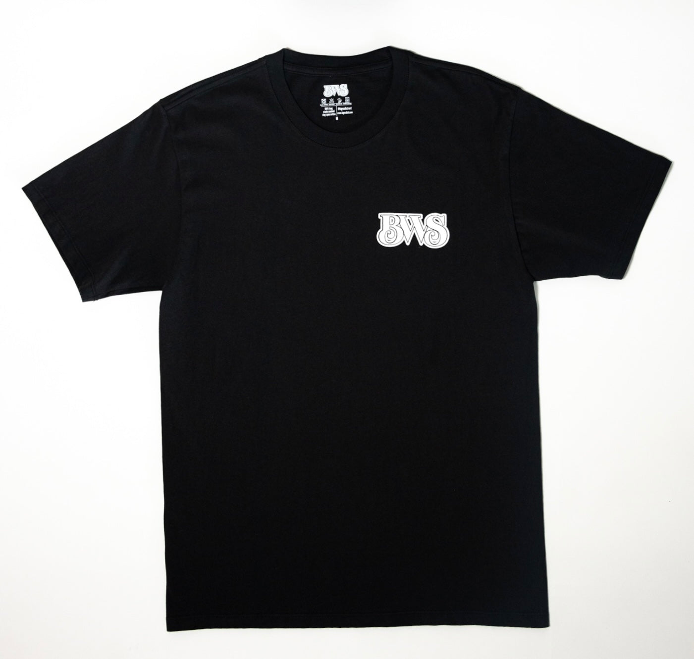 BWS Front + Back Classic Black and White Tee